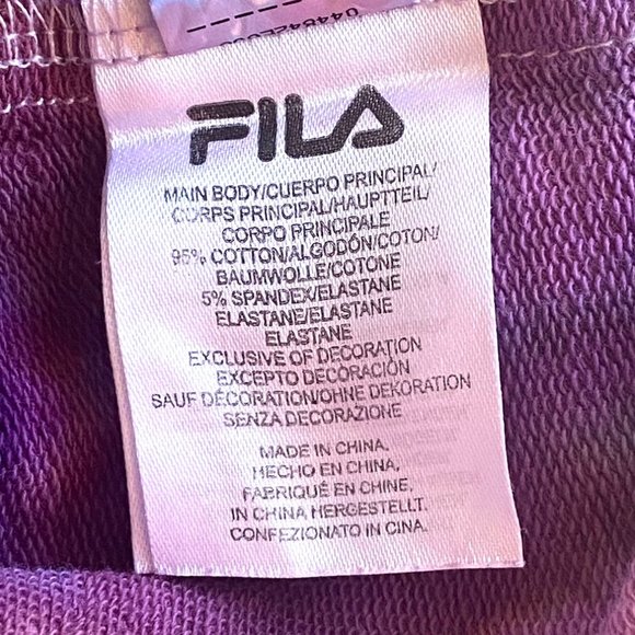 Fila Long Sleeve Crew Neck Custom Tie Dye Sweatshirt with Pockets - Picture 11 of 12
